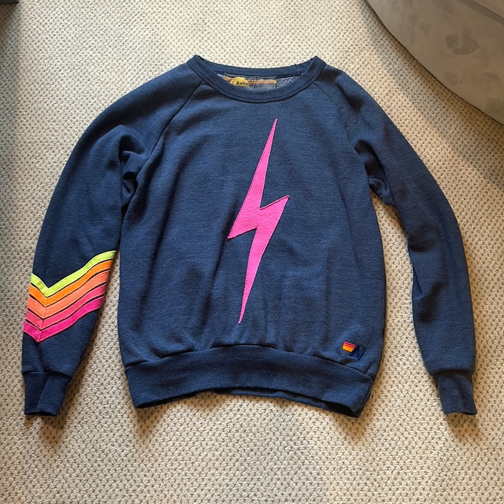 5 stripe aviator nation crew neck